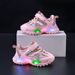 Children's Shoes Spring And Autumn Luminous Sports Shoes Boys And Girls Baby Lde Light Shoes Non Slip Leather Sequin Shoes 1 6 Years Old Light Shoes_viptrois.com