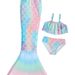 Mother & Kids Girls Mermaid Swimsuit Summer New Children Mermaid Tail Princess Dress Split Bikini Hot Spring Swimsuit_viptrois.com