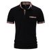 Men's Clothing Short Sleeved Polo Shirt Summer Code Color Matching Lapel T Shirt_viptrois.com