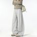 T Mousse Air Cotton Wide Leg Pants Men's Casual Straight Leg Comfortable Sports Sweatpants for Commuting And Outings Trendy Bottoms_viptrois.com