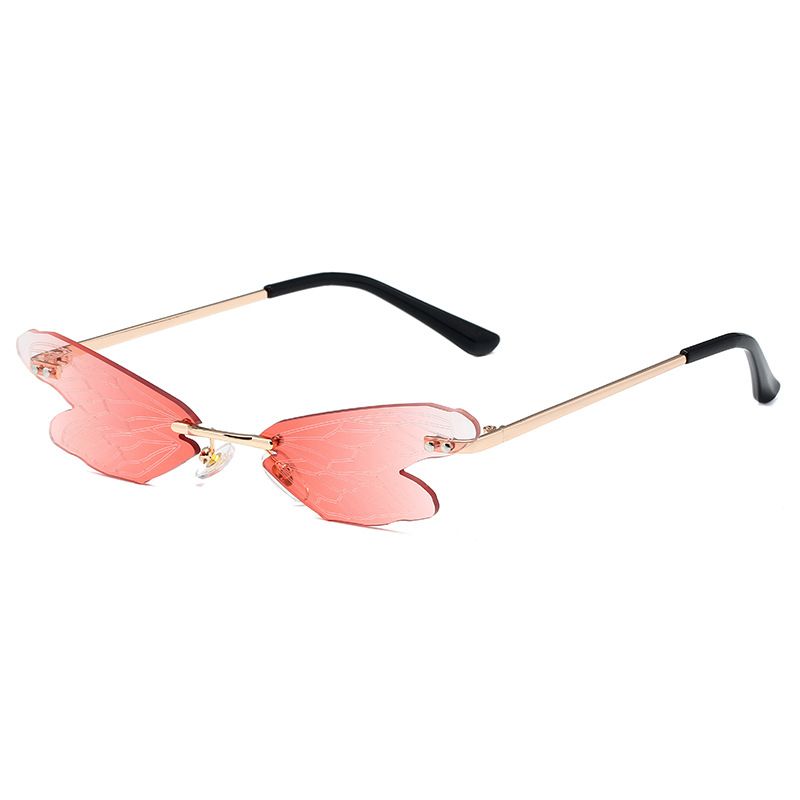 Dragonfly Wings Sunglasses For Women - Trendy Rimless & Lightweight Fashion Shades (Street Style S20108)_viptrois.com