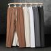 Men's Slim-Fit Chino Pants – Stretch Waist & Straight Leg Dress Pants For Work & Casual (S-3XL, Black/Khaki/White/Charcoal/Coffee)_viptrois.com