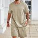 Men's Clothing Men's Casual Suits Trendy Round Neck Loose Breathable Clothing Summer For Formal & Casual For Men_viptrois.com