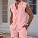 Men's Clothing European And American Summer New Fashion Men's Casual Stand Up Collar Cardigan Vest Shorts Sports Men's Thin Suit_viptrois.com