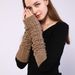 Twist Long Korean Style Women's Autumn Winter New Half Finger Woolen Gloves Knitted Warm Fingerless Arm Warmers_viptrois.com