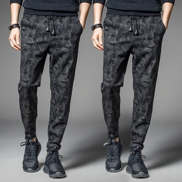 Men's Clothing Men's Summer Sports Casual Pants Pants Men's Leggings Loose Nine Point Pants Camouflage Harem Pants_viptrois.com