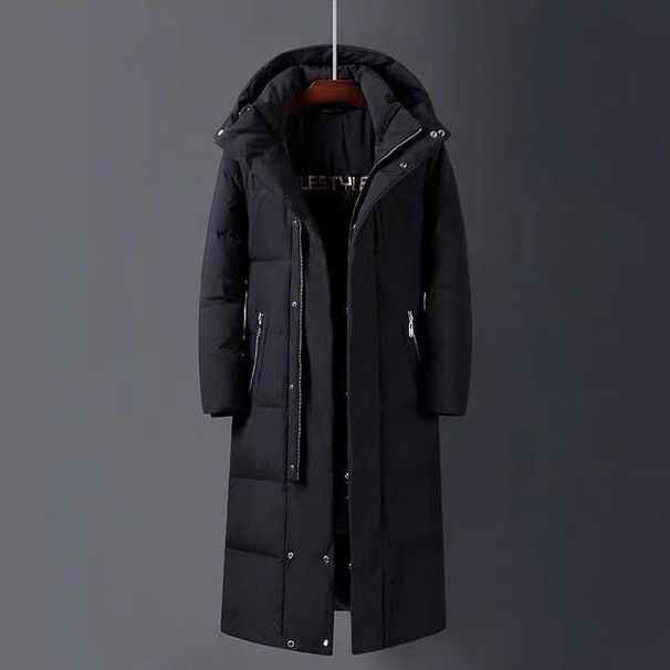 Knee-length Men's Down Jacket Winter New Thickened Warm Fashion Trendy Jacket_viptrois.com