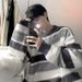 Sweater Men's Trendy Striped Design, Loose Knit Sweater, Versatile Top_viptrois.com