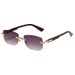 Square Frameless Sunglasses - Compact UV400 Tech Shades (2025 Minimalist Trend)_viptrois.com