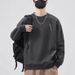 Spring Autumn fashion trend splicing design with a casual and high-end feel, ins long sleeved versatile round neck_viptrois.com