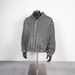Men's Zip-Up Hoodie Streetwear Pullover Short Jacket With Metal Decor - Casual Oversized Fit For Urban Fashion (Gray)_viptrois.com