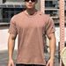 Men's Casual Sports Top Trendy Washed Distressed Cotton Loose Fit Tee Short Sleeve Spring Summer_viptrois.com
