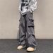 Men's Clothing American Vintage Retro Workwear Casual Trousers For Men, High Street Style, Loose Fit, Functional, Drawstring Cuffs, Long Trousers._viptrois.com