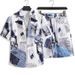 Men's Clothing Summer Short Sleeved Men's Shirt Seaside Beach Vacation Leisure Loose Shorts Men's Clothing Trend_viptrois.com