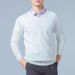 Pure 2025 Autumn Winter New Korean Style V-Neck Plus Size Knitted Youth Loose Solid Color Men's Base Sweater_viptrois.com