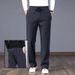 Men's Clothing Spring and autumn corduroy men's drape casual pants straight loose thick corduroy pants elastic middle aged dad men's pants_viptrois.com