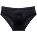 Pulse Cross-Border Foreign Trade Men's Underwear 3D Bulge Sexy Letter Semi-Transparent Ice Silk Hollow Lace Thin Triangle_viptrois.com
