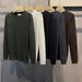 Monochrome Man- Round Neck Long Sleeve Knitted Men Spring Autumn Simple Versatile Suit Inner Wear Business Sweater Export Cross-Border_viptrois.com