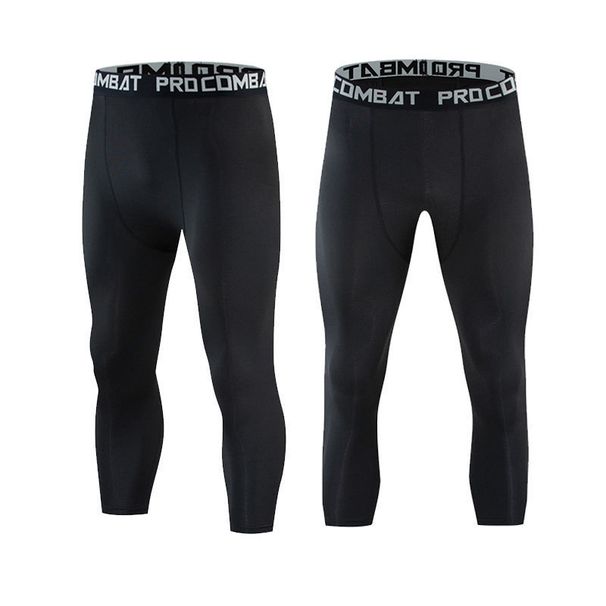 Men's Clothing Size Spot Ball Sports Quick Drying Fitness Yoga Running Tight Breathable Compression Seven Point Nine Point Pants_viptrois.com