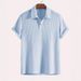Men's Clothing Men's Tops Lapel Diamond Knitted Casual Loose Short Sleeved Shirt Men's Polo Shirt_viptrois.com