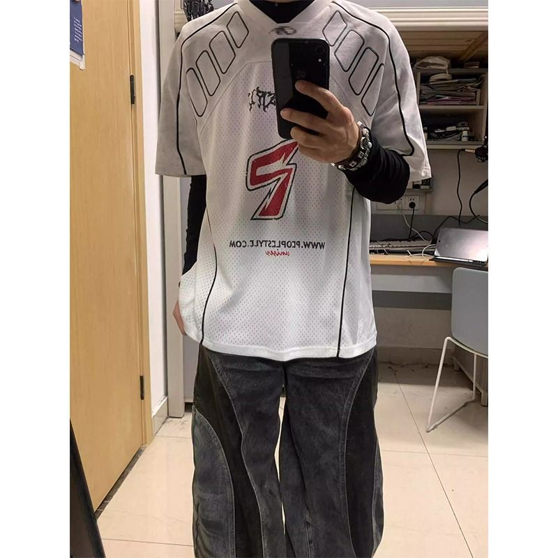 American-style Jersey T-shirt For Men, New Summer Breathable Motorcycle-style Cycling Motorcycle Clothing, Quick-dry_viptrois.com