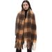 Unisex Shawl Autumnwinter circle shawl with thick coffee Maillard scarf_viptrois.com
