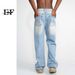 Spot EF JEANS | 2023 New Korean Version Of Loose Casual Trousers Trendy Whitening Design Mid-waist Jeans_viptrois.com
