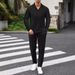 Men's Clothing Waffle-Knit Blazer & Pants Set – Premium Textured Suit For Men (Khaki/Black/Navy, S-XXXL)_viptrois.com