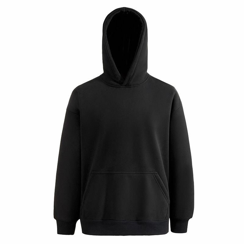 Men's Heavyweight Cotton Hooded Sweatshirt - Comfortable Pullover With Adjustable Drawstring & Relaxed Fit For Casual Streetwear_viptrois.com
