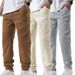 Herren Casual Hosen Herbst Winter Fleece Jogginghose Männer Jogger Elastische Taille Sport Casual Hosen Baggy Fitness Gym Kleidung_viptrois.com