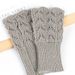 Heart-shaped Knitted Hollow Heart Design Autumn Winter Fingerless Arm Warmers Acrylic Gloves_viptrois.com