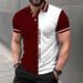 Men's Clothing Irregular Geometric Pattern Fashion Short Sleeved Button Lapel Shirt_viptrois.com