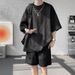 Men's Clothing New Texture Jacquard Short Sleeved T Shirt Men's Retro_viptrois.com