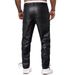 Men's Clothing leather pants men's straight pants large size men's pu leather pants motorcycle trousers_viptrois.com