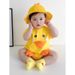 Infant And Toddler Bodysuit For Boys And Girls, Super Cute Three Dimensional Little Yellow Duck Clothes, Thin Triangle Jumpsuit, Romper_viptrois.com
