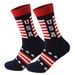 Explosive plus-size wicking cotton striped socks for women mid-tube socks for men_viptrois.com