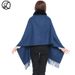 Women's Shawls Winter Fur Collar Scarf Shawl Dual Purpose Women Imitation Cashmere Shawl Thick Dress Shawl_viptrois.com