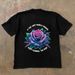 American Trendy Brand Rose Printing T-shirt Short-sleeved Men's And Women's Ins Style Loose Pure Cotton Summer Casual Trend Half-sleeved Top_viptrois.com