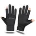 Men's gloves winter warm plus velvet outdoor sports two finger cycling waterproof non slip touch screen driving fishing gloves_viptrois.com