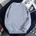 Men's Casual Velvet Pullover Sweater Round Neck Solid Color Loose Fit Spring Autumn Top Polyester Bottoming_viptrois.com