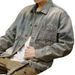 Men's Clothing All Match Trendy High Street Retro Style Sequined Fashionable Denim Jacket All Match Handsome Trend_viptrois.com