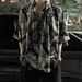 Men's Clothing Shirt Flower Men Summer Short Sleeved Beach Shirt Seaside Beach Island Clothing Palm Leaf Cuban Collar_viptrois.com
