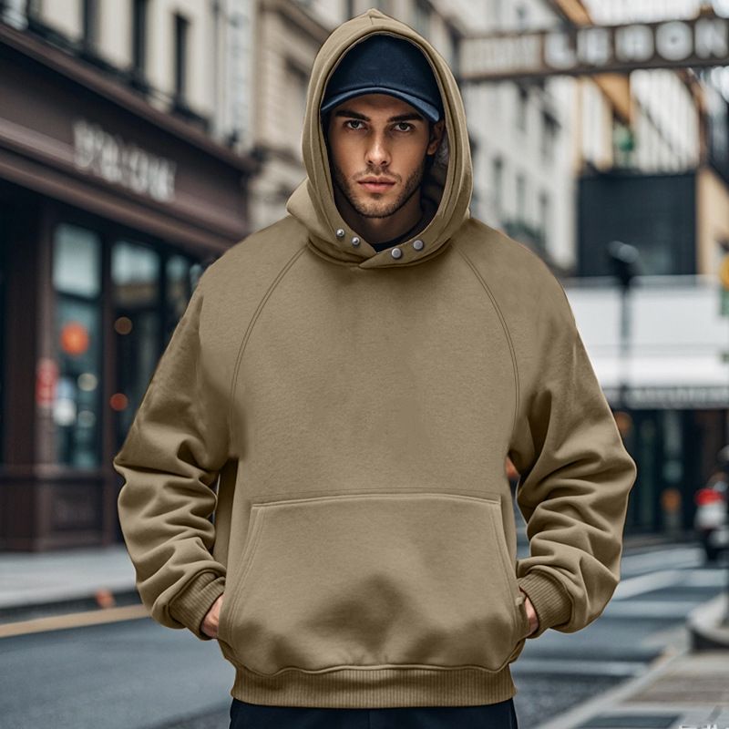 Fashion Cross-Border Trade 2025 New Men's Autumn Winter Fleece Hoodie Casual Pocket Sweatshirt Men_viptrois.com