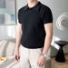 Men's Slim Fit Linen Blend Short Sleeve Polo Shirt - Breathable & Stylish Casual Business Wear For Summer_viptrois.com