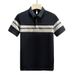 Men's Slim Fit Short Sleeve Polo Shirt Trendy Artistic Summer New Foreign Trade Simple_viptrois.com