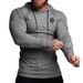 Autumn And Winter Fitness Hooded Sweater Men's Fitness Long Sleeve Bottom Shirt Slim Elastic Thin Running Training Clothing Foreign Trade_viptrois.com