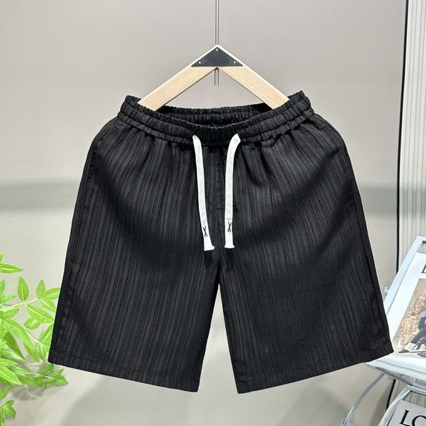 Men's Clothing Versatile Trend High End Shorts Men's Pants High Quality Vertical Stripes Casual Shorts_viptrois.com