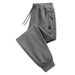 Men's Casual Jogger Pants - Soft Cotton Blend Elastic Waistband Comfortable Straight Leg Sweatpants For Everyday Wear_viptrois.com