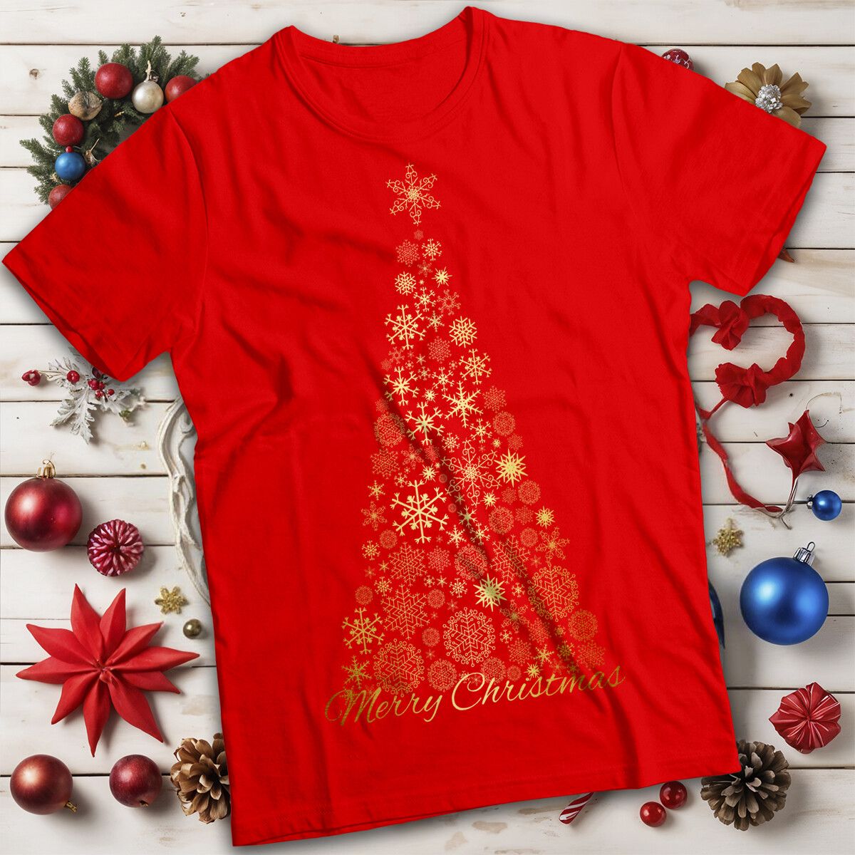 Mens And Womens Minimalist Snowflake Christmas T-Shirt Mens Womens Tees Top Tee #MC_viptrois.com