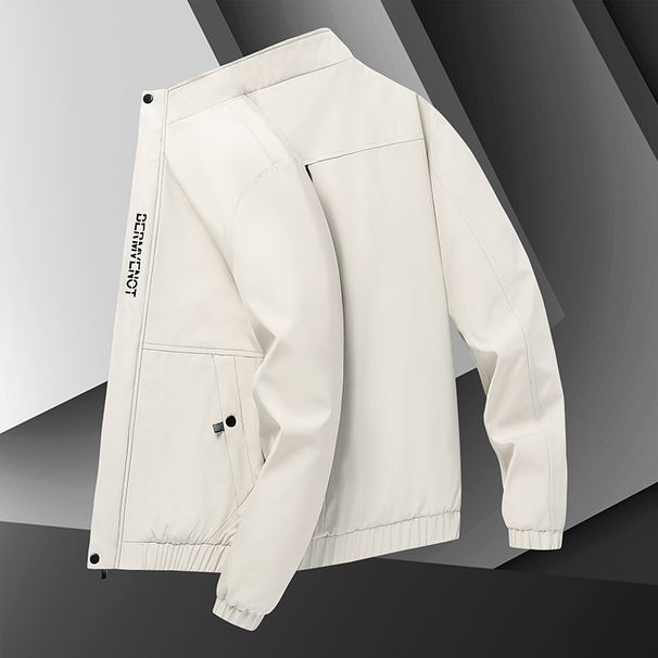 Male 2025 Spring And New Korean Version Trend Slim Fit Stand Up Collar Trendy Cool Color Blocked Jacket Autumn Men's Top_viptrois.com